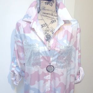 🆕 BRAND NEW!! XXL PINK, GREY & WHITE CAMO DRESS!!